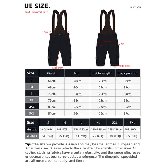 Cheji Men's Cycling Bib Shorts