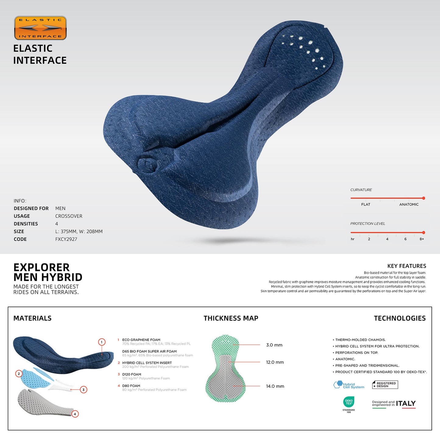 Cheji Men's Cycling Bib Shorts High-Quality Elastic Interface Pad