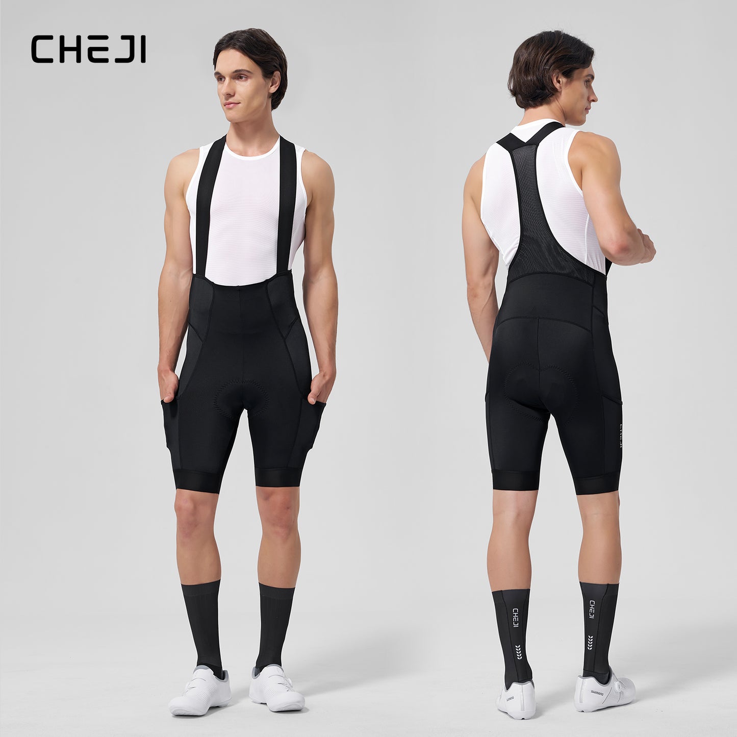 Cheji Men's Cycling Bib Shorts（wu shi B)