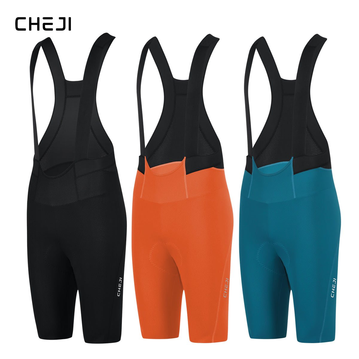 Cheji Men's Cycling Bib Shorts for Comfortable Bike Riding ( LAN BO A)