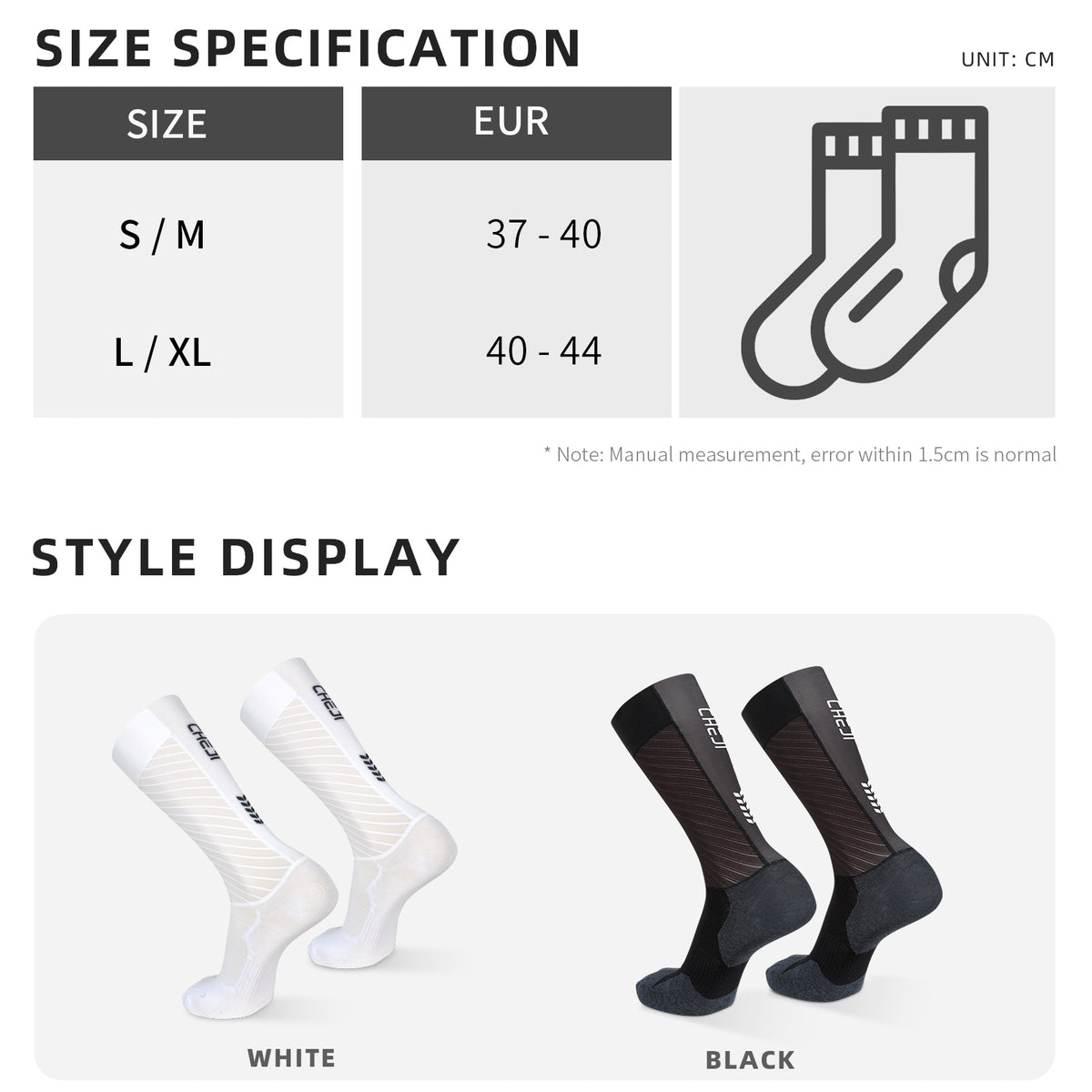 Cheji Adult Aero Cycling Socks for Men And Women