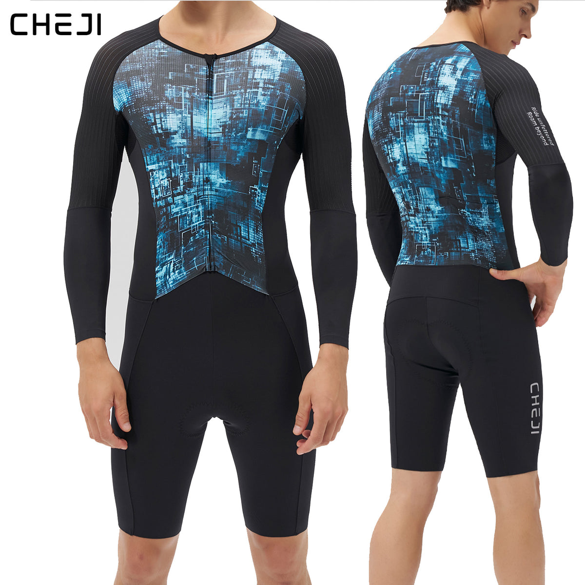 Men's Aero Lightweight One-Piece Cycling Suit, Quick-Dry