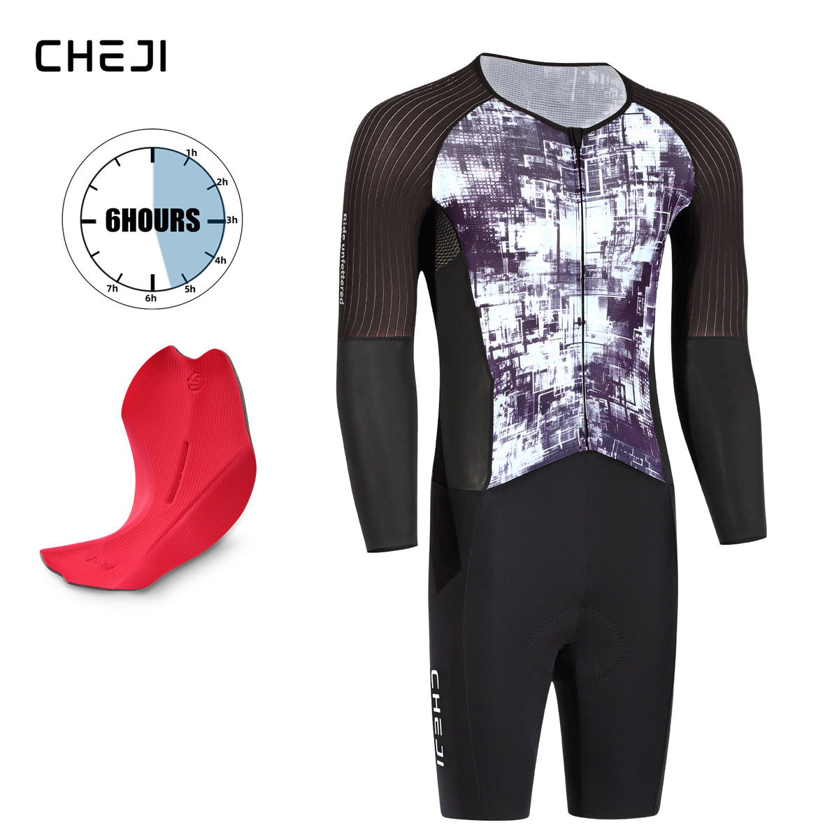 Men's Aero Lightweight One-Piece Cycling Suit, Quick-Dry