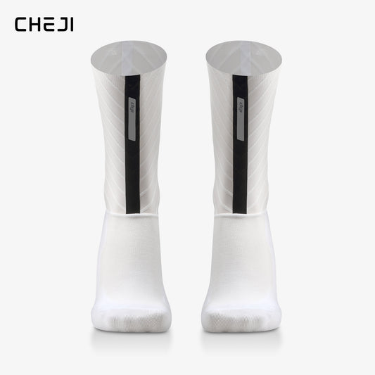 CHEJI Aero Cycling Socks - Premium Performance Pedal Power pro Cycling Crew Socks