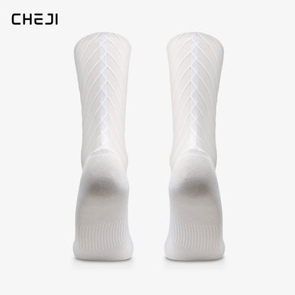 CHEJI Aero Cycling Socks - Premium Performance Pedal Power pro Cycling Crew Socks