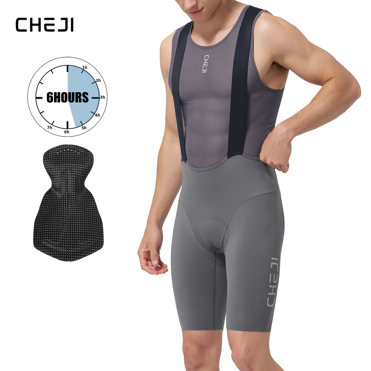 Cheji Men's Cycling Bib Shorts