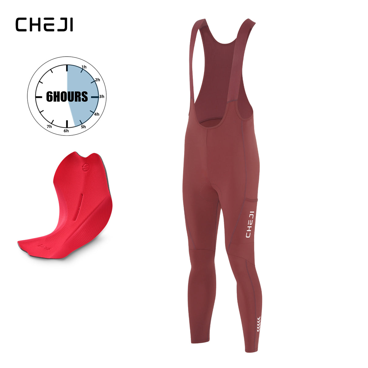 Men's Cycling Bib Tights – Long, Breathable Summer Pants