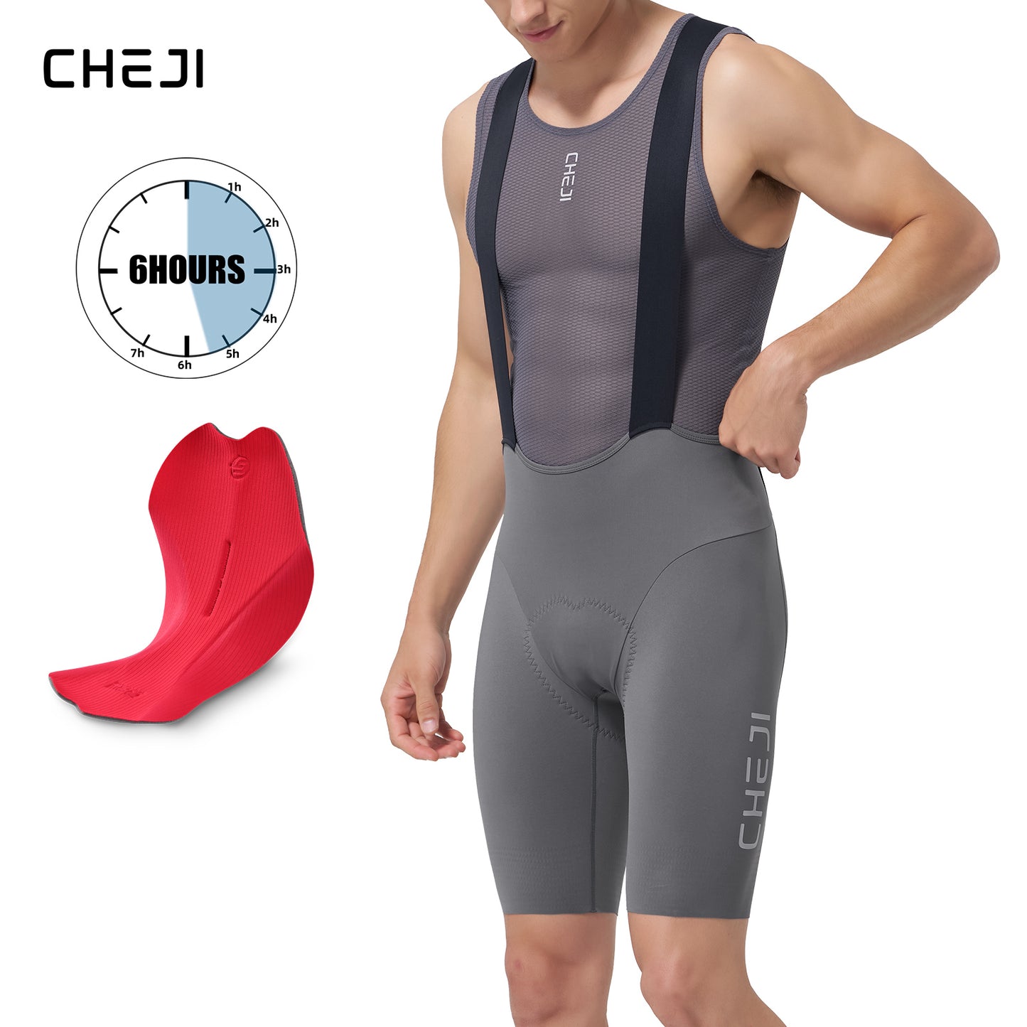 Cheji Men's Cycling Bib Shorts