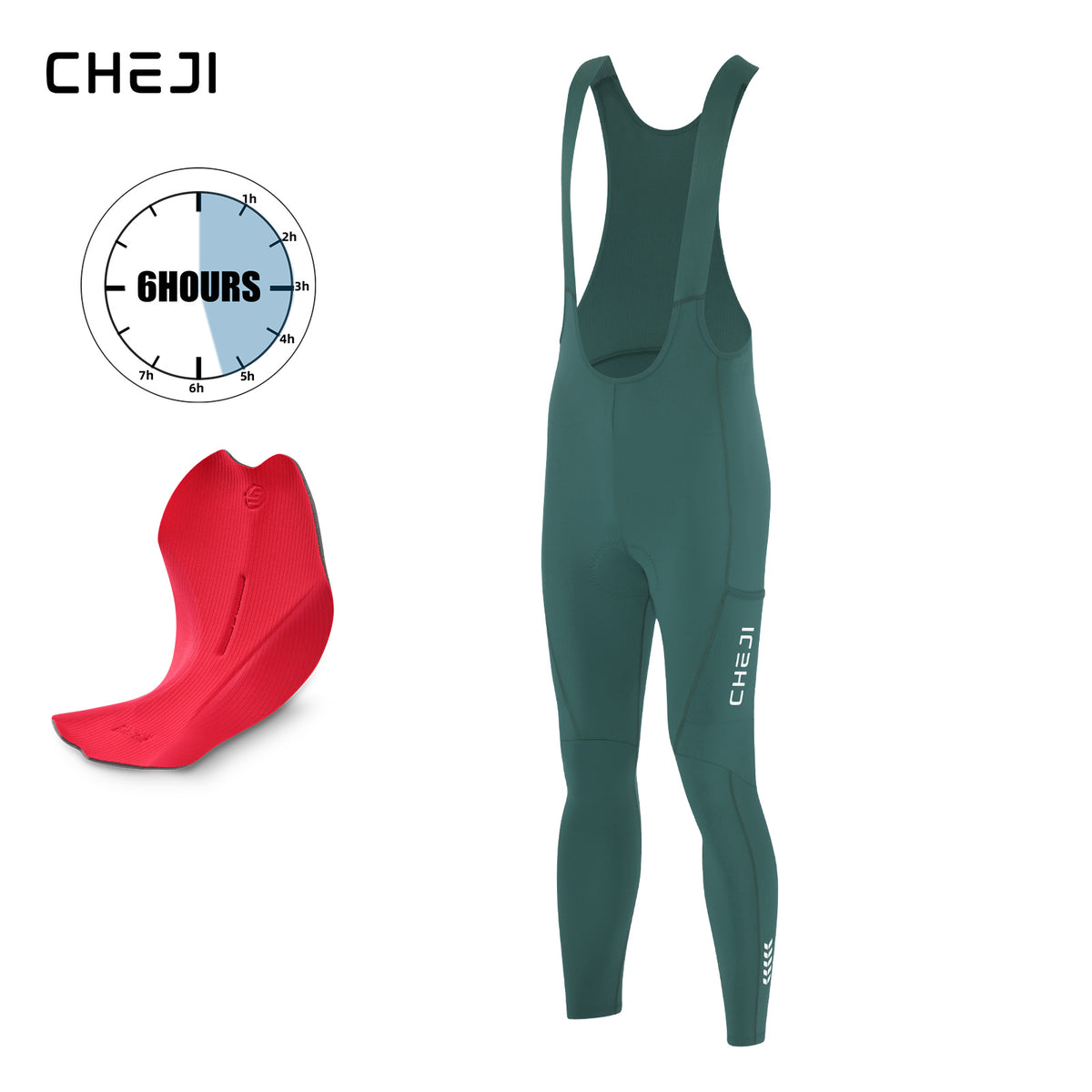 Men's Cycling Bib Tights – Long, Breathable Summer Pants