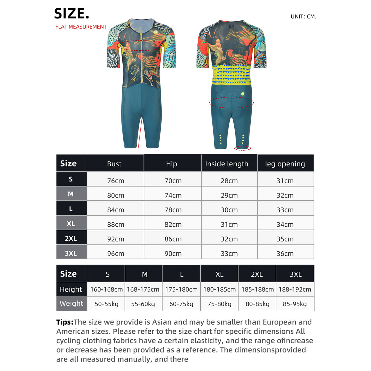 Cheji Men's Road Cycling Skinsuit