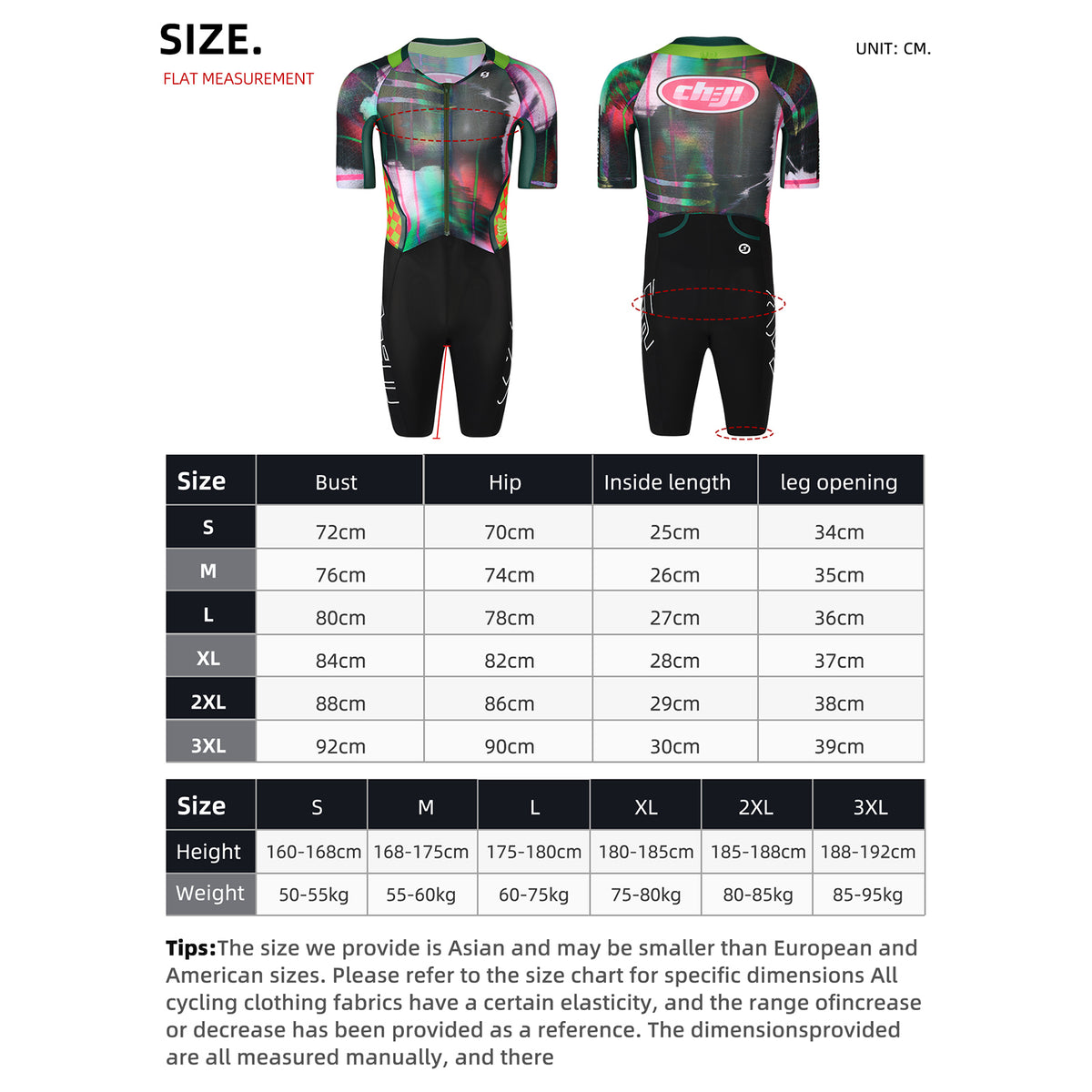 CHEJI Triathlon Suit Pro – Men's Premium Racing Suit
