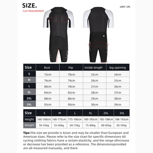 CHEJI Triathlon Suit – Men's One-Piece Racing Suit