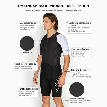 CHEJI Triathlon Suit – Men's One-Piece Racing Suit