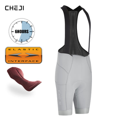 Cheji Men's Cycling Bib Shorts High-Quality Elastic Interface Pad