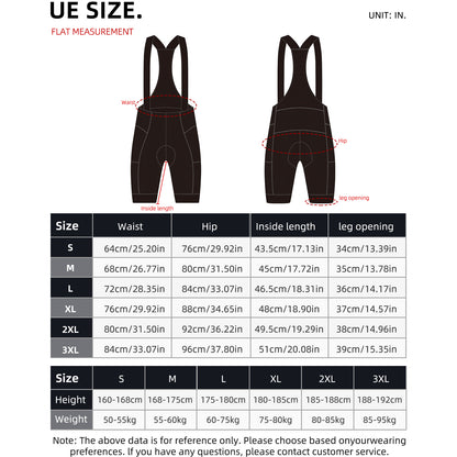 Cheji Men's Cycling Bib Shorts High-Quality Elastic Interface Pad